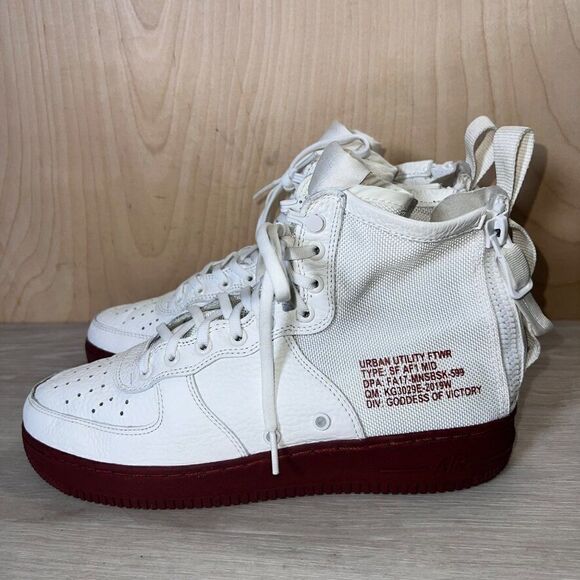 Nike SF Air Force AF1 Mid "Red Ivory" 917753- 100 Men's 9 - Picture 2 of 11